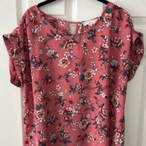 Pink Rose Sleeveless Blouse